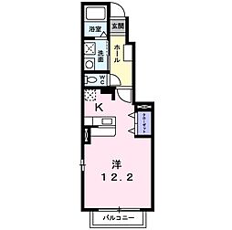 ベルフローラ2 ワンルームの間取図画像