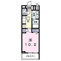 ミッドハイツ 1Kの間取図画像