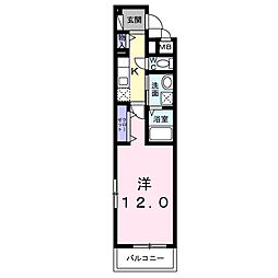 ミッドハイツ 1Kの間取図画像