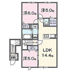 アステリア II 3LDKの間取図画像