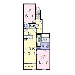 リテラ・テラス 2LDKの間取図画像