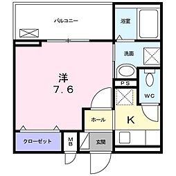 フェリーチェ 1Kの間取図画像