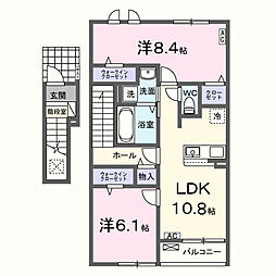 サンライズM II 2LDKの間取図画像
