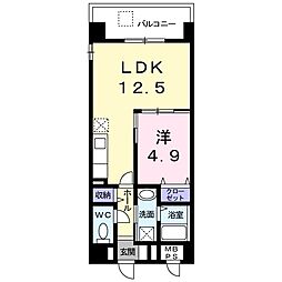 プリマヴェーラNozomi 1LDKの間取図画像