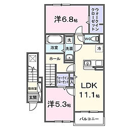 ヴィスタ 2LDKの間取図画像