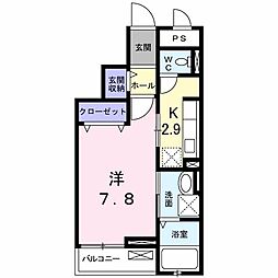 グラミスみわ 1Kの間取図画像