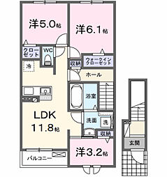 セイバリーX 3LDKの間取図画像