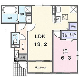 レスポワール C 1LDKの間取図画像