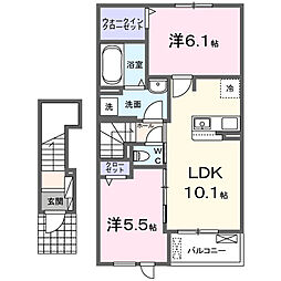 ソルサリエンテ 2LDKの間取図画像