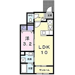 アイーダメイカ 1LDKの間取図画像