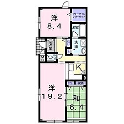 ヴィーヴル 2LDKの間取図画像