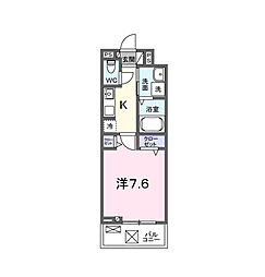 フェリス コート 1Kの間取図画像