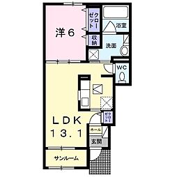 コンフォーティア412 1LDKの間取図画像