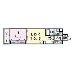 砂山南1丁目アパート(028694701) 1LDKの間取図画像