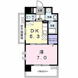 クラウンパレス 1DKの間取図画像