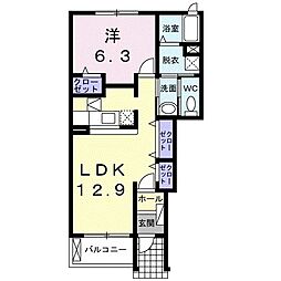 ランドマーク2011A 1LDKの間取図画像