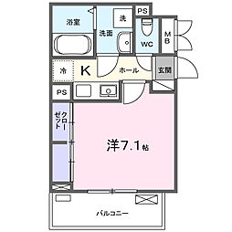 大江2丁目アパート(028693301) 1Kの間取図画像