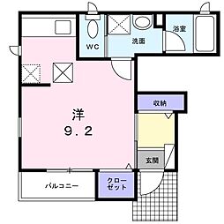 メゾン元町 1Kの間取図画像