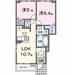 アベニューエース2 2LDKの間取図画像