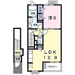 ブリリアント 1LDKの間取図画像