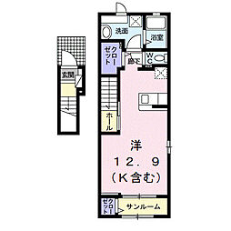 レガリア医学部前 ワンルームの間取図画像