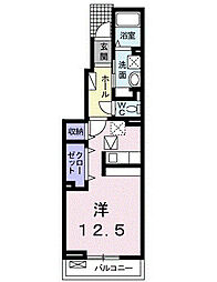 名鉄犬山線 下小田井駅 徒歩6分の賃貸アパート 1階1Kの間取り