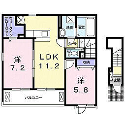マリン・ベリー 2LDKの間取図画像