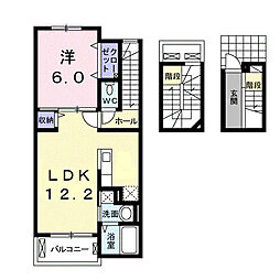 ブローテダイマツ南町 1LDKの間取図画像