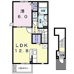 ピュアエクスペンション 1LDKの間取図画像