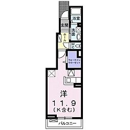 オーベルシュタイン ワンルームの間取図画像