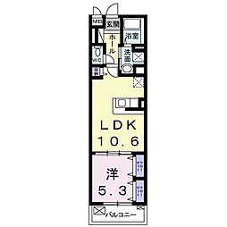 Ｋヴェスト 4階1LDKの間取り