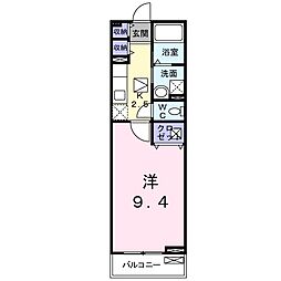 エテルノ・ソーレ 1Kの間取図画像