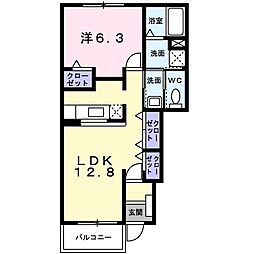 ブルーリッジ 1LDKの間取図画像