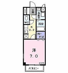 シェソワパート.1 1Kの間取図画像