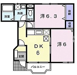 間取図画像 2DK