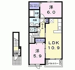 エテルノ・ピーヌ1 2LDKの間取図画像