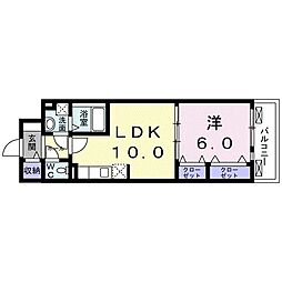 セブンクラウン 1LDKの間取図画像