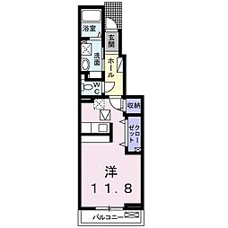 サンライズ川越A ワンルームの間取図画像