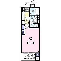 サイドパーク 1Kの間取図画像