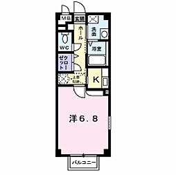 アルバカーサ 1Kの間取図画像