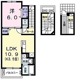ヴィオレッタ 3階1LDKの間取り