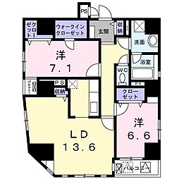 PalazzoComodo日本橋 2LDKの間取図画像