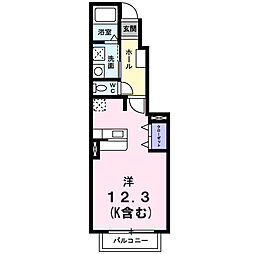 ビショップ ワンルームの間取図画像