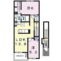 ＳＴＡＲ　ＩＮ　司II 2階2LDKの間取り