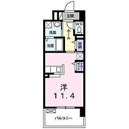 ラ・ルーチェＫ 7階ワンルームの間取り