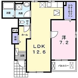 イーハトーブ　I 1階1LDKの間取り