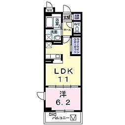 プロムナード4 1LDKの間取図画像