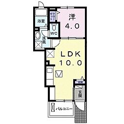 ＨＩＲＳＣＨ　ＨＯＵＳＥ　Ｃ 1階1LDKの間取り