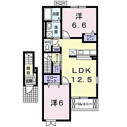 エンブレイスブライト1 2LDKの間取図画像