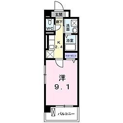 グレイスヴィラ 1Kの間取図画像